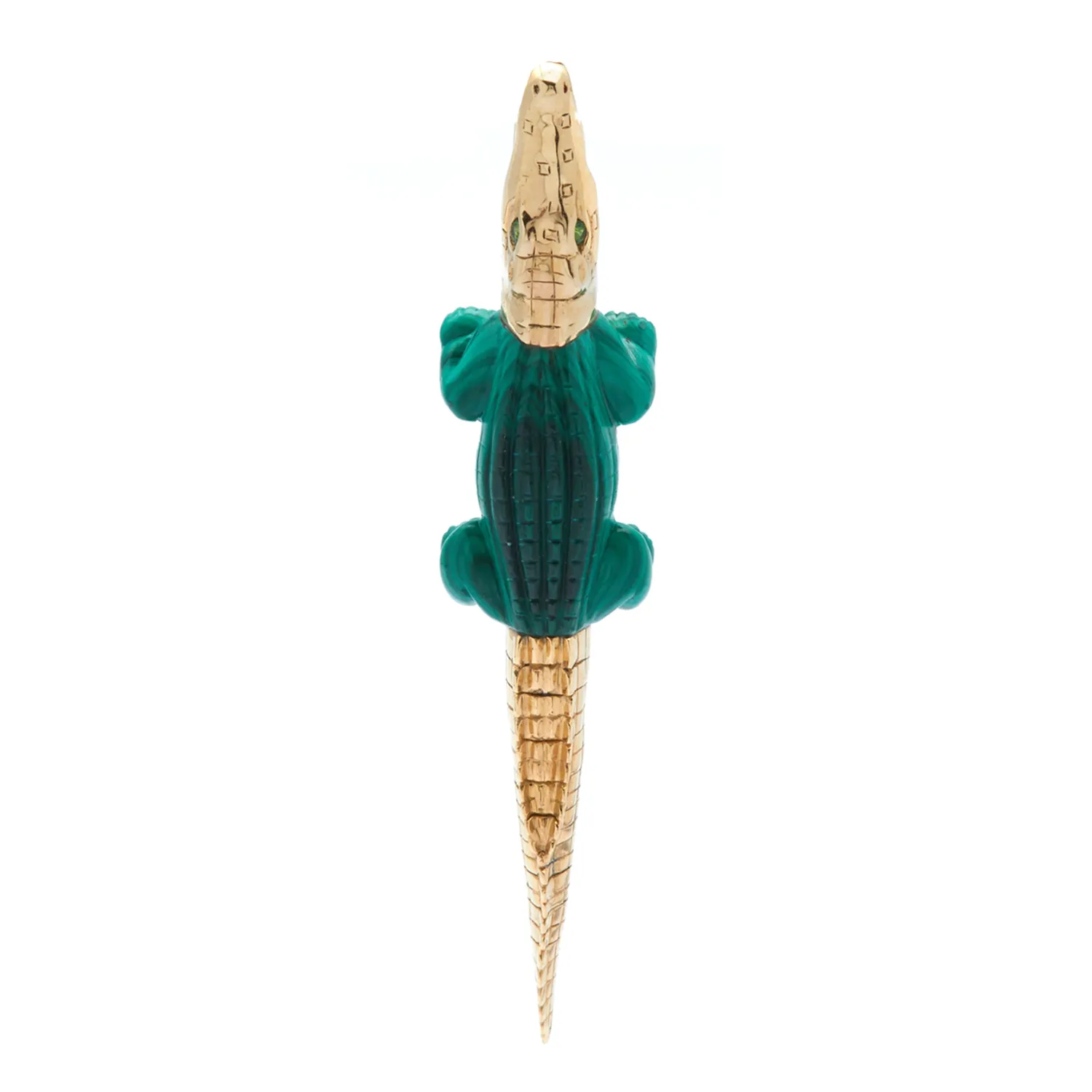 Bibi van der Velden Alligator Malachite BIte Earring Sale