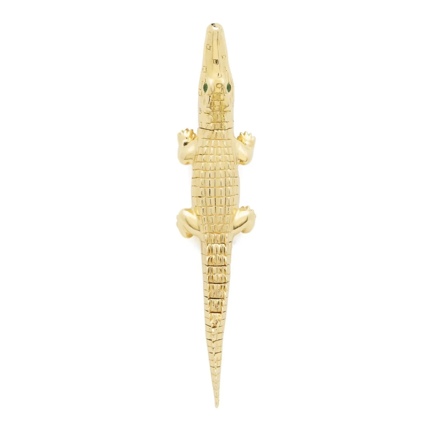 Bibi van der Velden Alligator Yellow Gold Bite Earring Fashion
