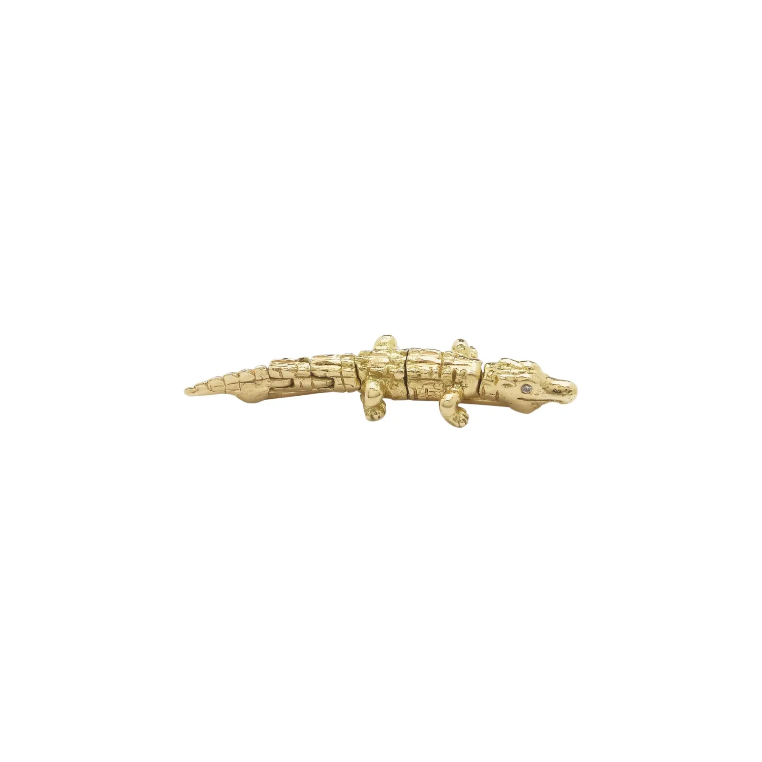 Bibi van der Velden Alligator Yellow Gold Convertible Earring Cheap