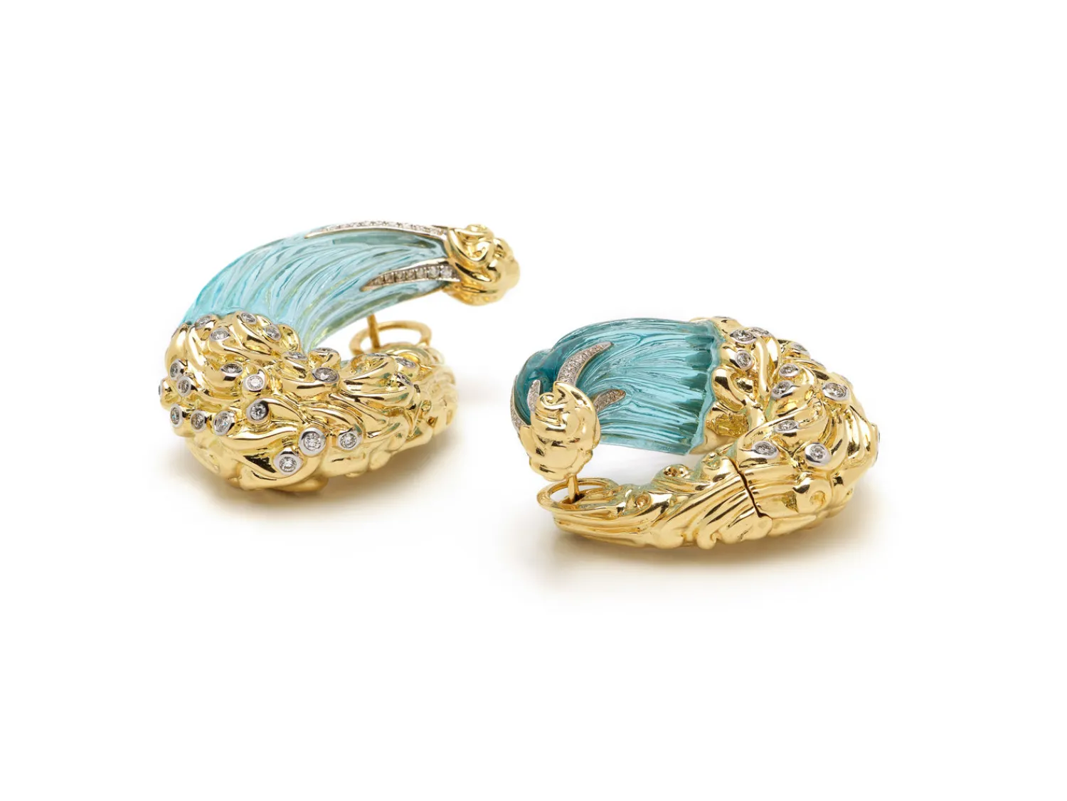 Bibi van der Velden Barrel Wave Earrings New