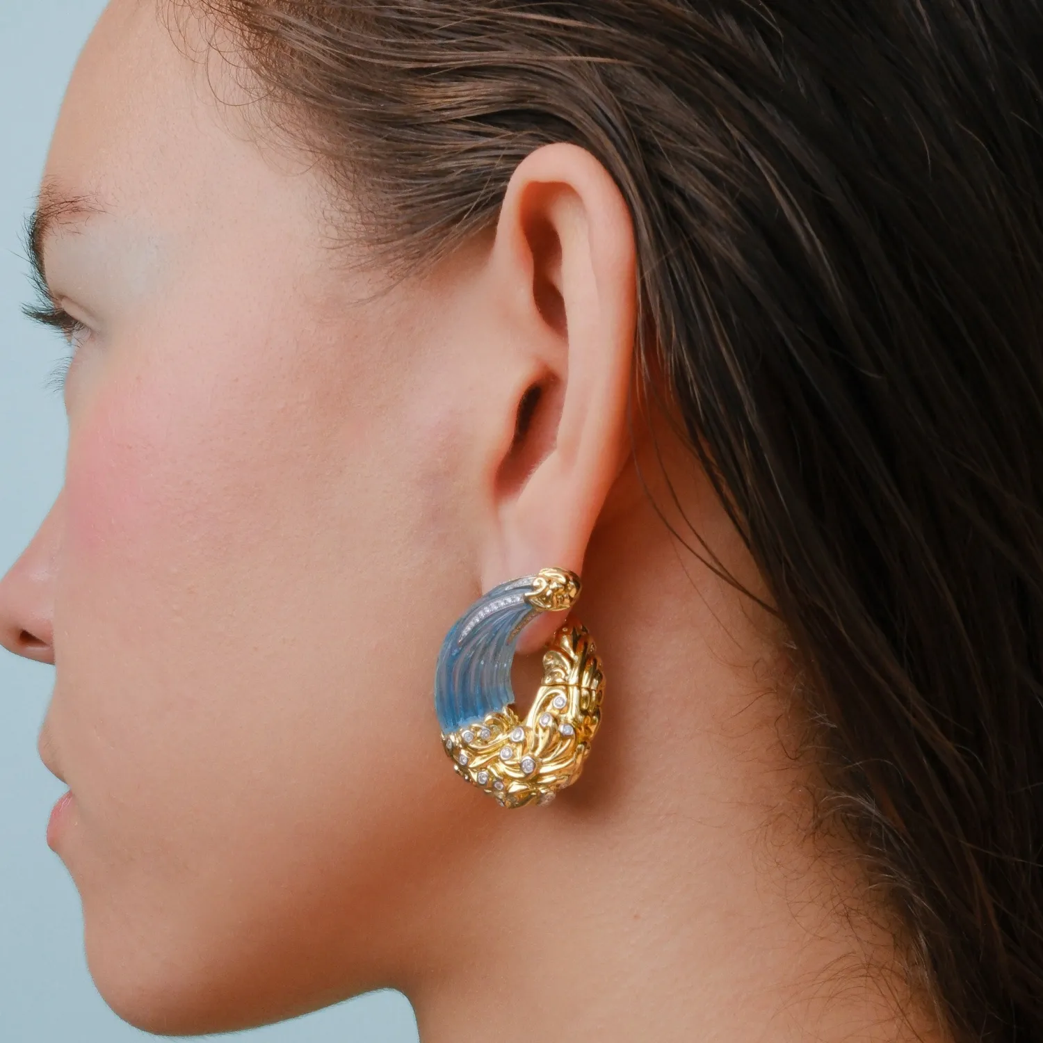 Bibi van der Velden Barrel Wave Earrings New