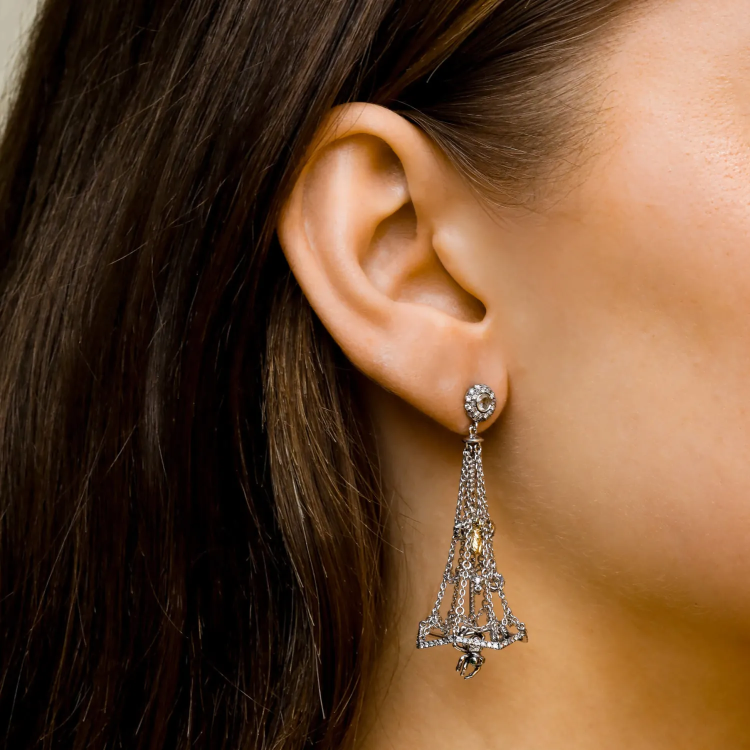 Bibi van der Velden Cobweb Earrings Clearance