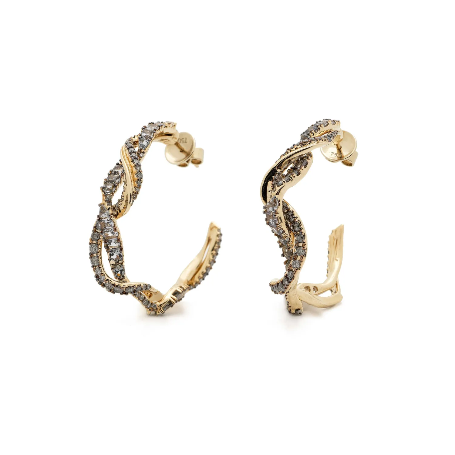 Bibi van der Velden Diamond Smoke-Ring Hoop Earrings Best