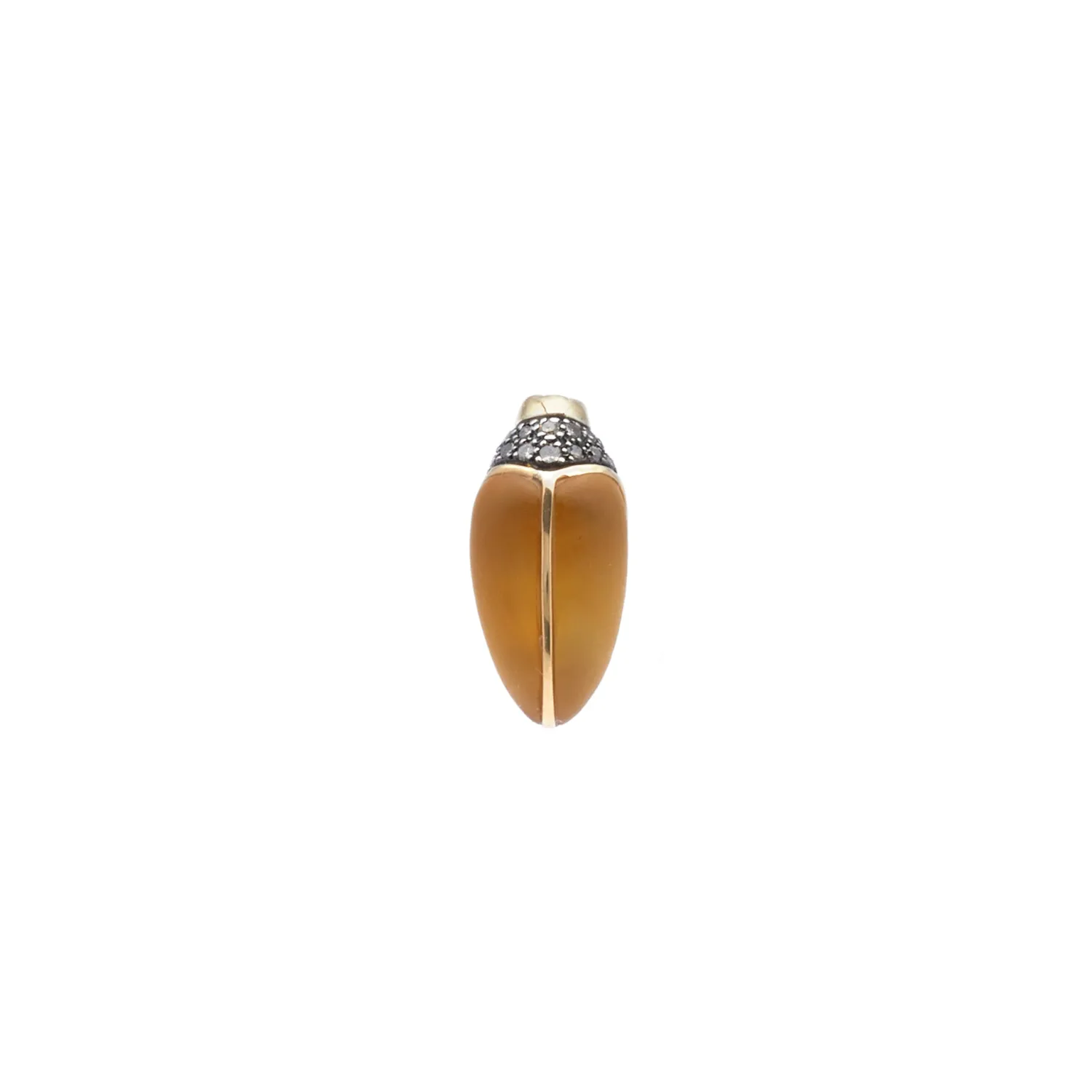 Bibi van der Velden Mini Scarab Citrine Stud Cheap