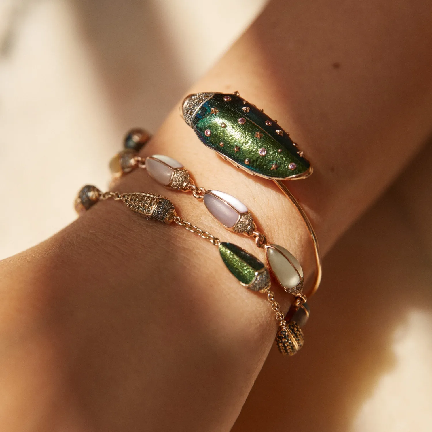 Bibi van der Velden Mini Scarab Eternity Bracelet Outlet