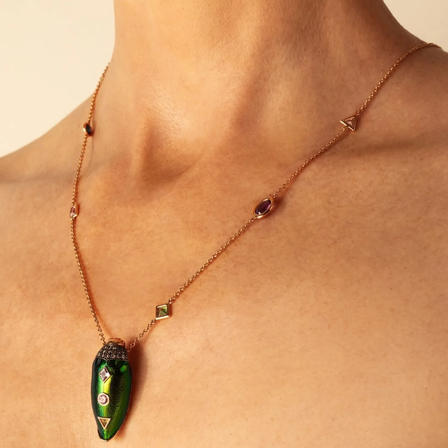Bibi van der Velden Scarab Pop Art Necklace Hot