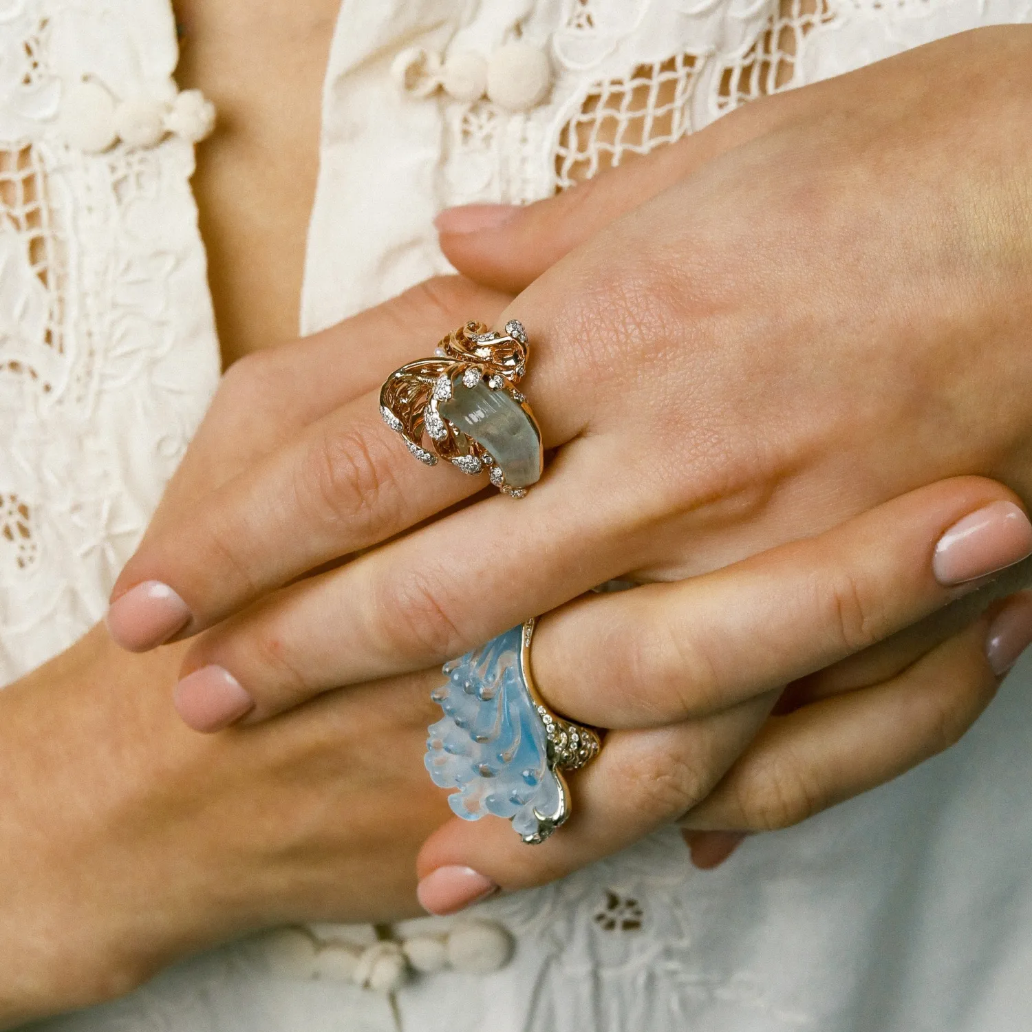 Bibi van der Velden Sea Foam Ring Fashion